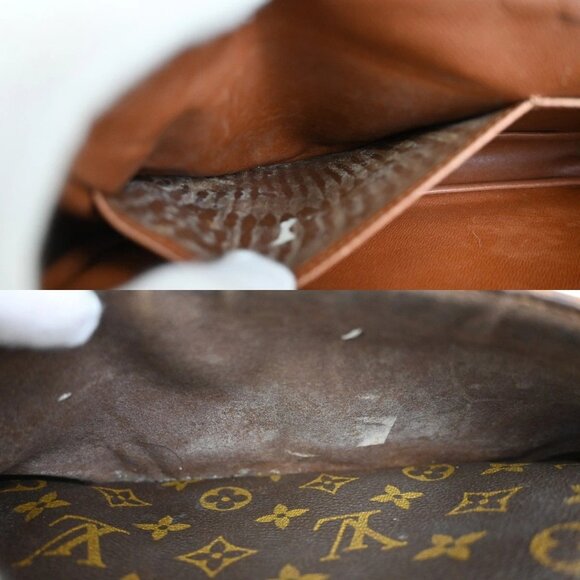 LOUIS VUITTON Compiegne 28 Clutch Hand Bag Monogram Leather Brown - Picture 13 of 16
